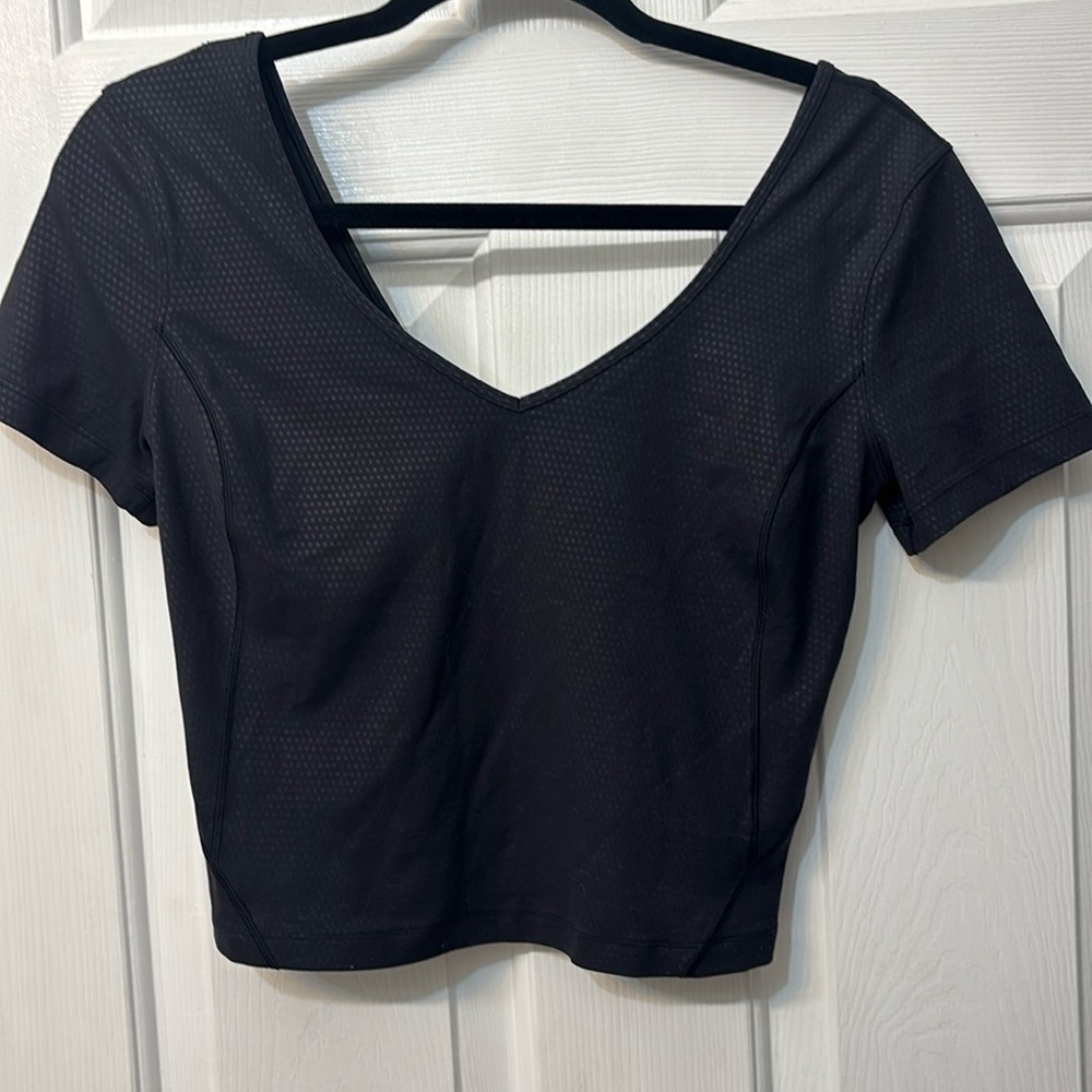 Lululemon Align Tee - Dot Emboss Black - Size 6
